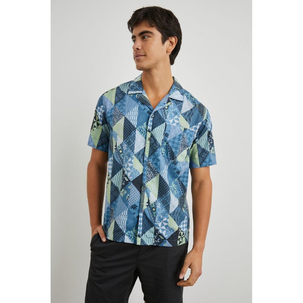 New RAILS  Moreno Shirt Triangle Patchwork‎ Shadow Size L